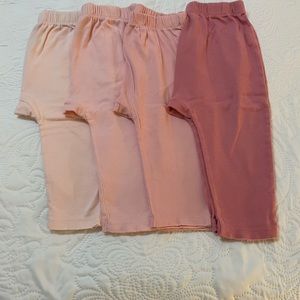 LIKE NEW Honest Co. 4 pack Organic Cotton Harem Pants